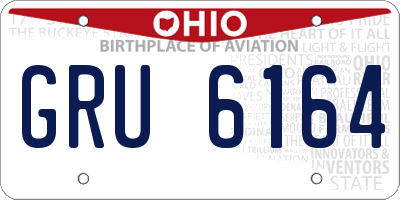 OH license plate GRU6164