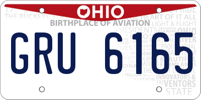 OH license plate GRU6165