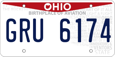 OH license plate GRU6174