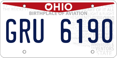 OH license plate GRU6190