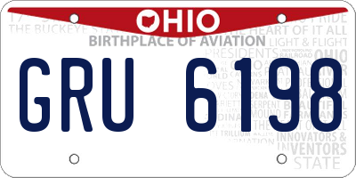 OH license plate GRU6198