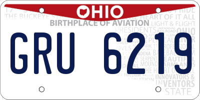 OH license plate GRU6219