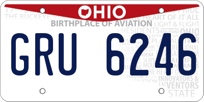 OH license plate GRU6246