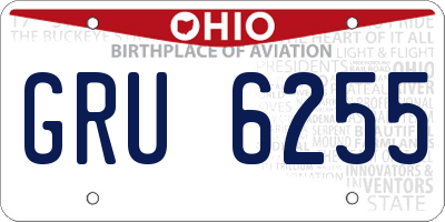 OH license plate GRU6255