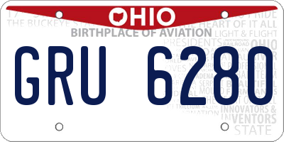 OH license plate GRU6280