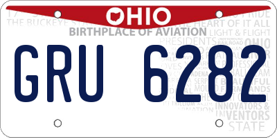 OH license plate GRU6282