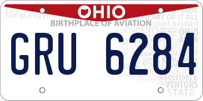 OH license plate GRU6284