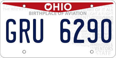 OH license plate GRU6290