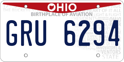 OH license plate GRU6294