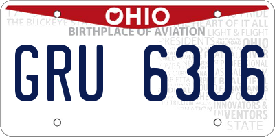 OH license plate GRU6306