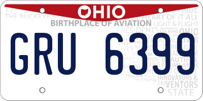 OH license plate GRU6399
