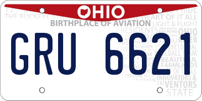 OH license plate GRU6621