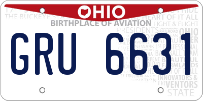 OH license plate GRU6631