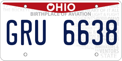 OH license plate GRU6638