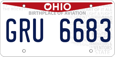 OH license plate GRU6683