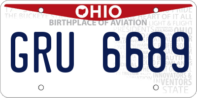 OH license plate GRU6689
