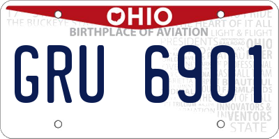 OH license plate GRU6901