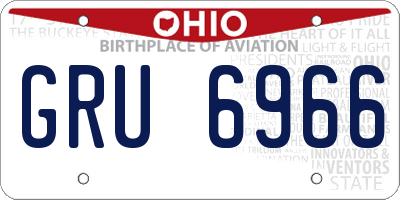 OH license plate GRU6966