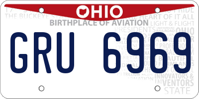 OH license plate GRU6969