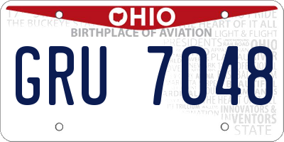 OH license plate GRU7048