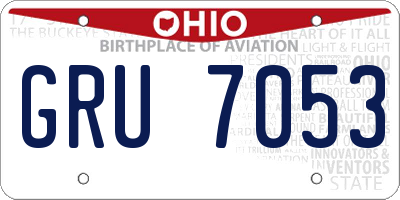 OH license plate GRU7053