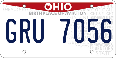 OH license plate GRU7056