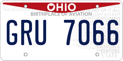 OH license plate GRU7066