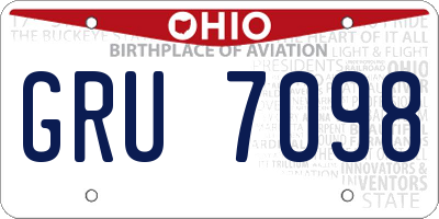 OH license plate GRU7098