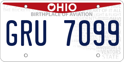 OH license plate GRU7099