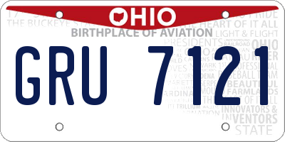 OH license plate GRU7121