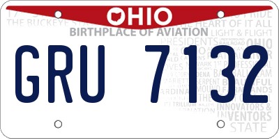 OH license plate GRU7132