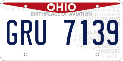 OH license plate GRU7139