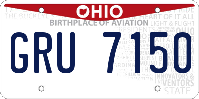 OH license plate GRU7150