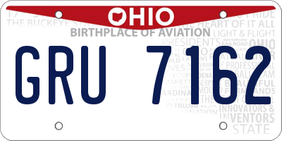 OH license plate GRU7162