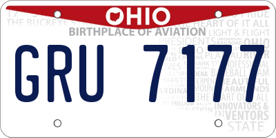 OH license plate GRU7177