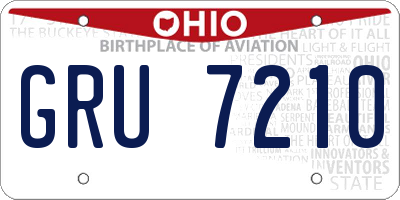OH license plate GRU7210