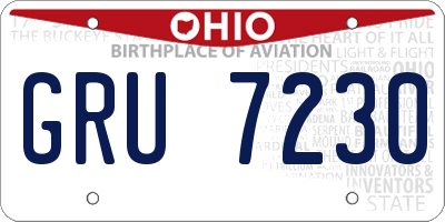 OH license plate GRU7230