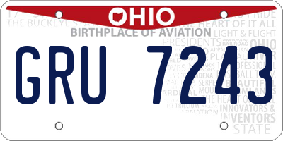 OH license plate GRU7243