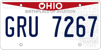 OH license plate GRU7267