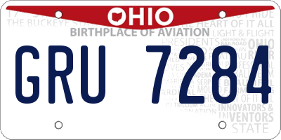OH license plate GRU7284
