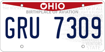 OH license plate GRU7309