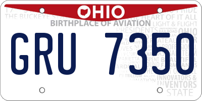 OH license plate GRU7350