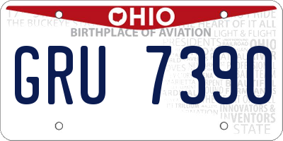 OH license plate GRU7390