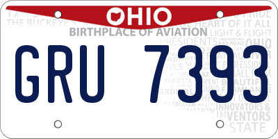 OH license plate GRU7393