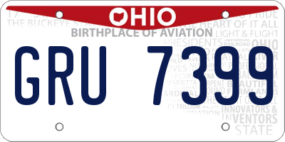 OH license plate GRU7399