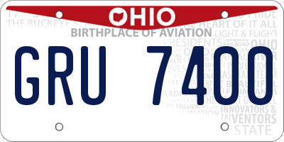 OH license plate GRU7400