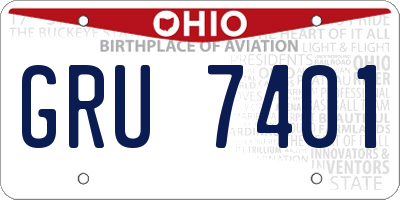 OH license plate GRU7401