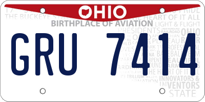 OH license plate GRU7414