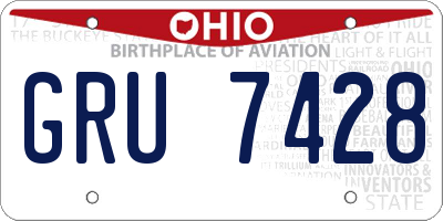 OH license plate GRU7428