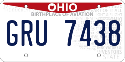 OH license plate GRU7438